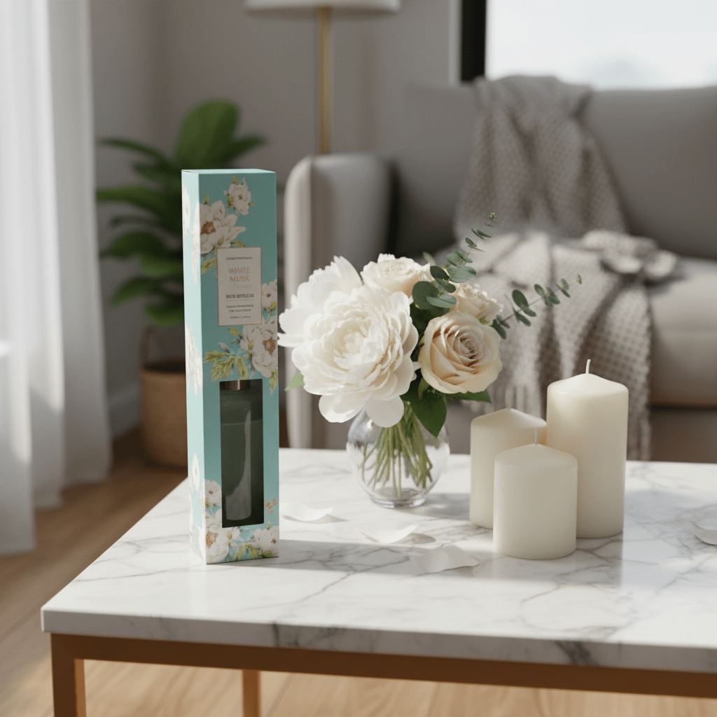 Home Fragrance White Musk Reed Diffuser 100ml - Al Kabayel Discount CentreHome Fragrance White Musk Reed Diffuser 100mlHome FragrancesHOME FRAGRANCEAl Kabayel Discount Centre