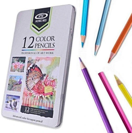 Hong Wei 12pcs Color Pencils, Advanced Color Hexagon Pencil, HW - CP - 1201GA - Al Kabayel Discount CentreHong Wei 12pcs Color Pencils, Advanced Color Hexagon Pencil, HW - CP - 1201GAColor PencilsHONG WEIAl Kabayel Discount Centre