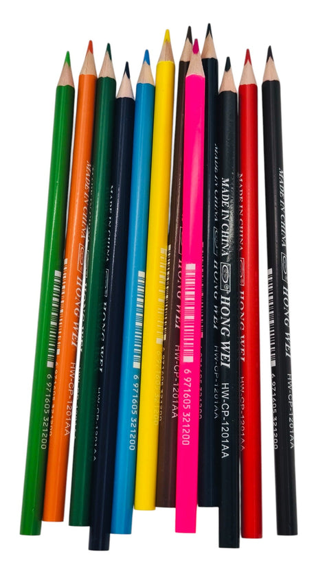 HONG WEI 12pcs Color Pencils, Advanced Color Hexagonal Pencils - Al Kabayel Discount CentreHONG WEI 12pcs Color Pencils, Advanced Color Hexagonal PencilsColor PencilsHONG WEIAl Kabayel Discount Centre