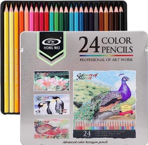 Hong Wei 24pcs Color Pencils, Advanced Color Hexagon Pencil, HW - CP - 2401GA - Al Kabayel Discount CentreHong Wei 24pcs Color Pencils, Advanced Color Hexagon Pencil, HW - CP - 2401GAColor PencilsHONG WEIAl Kabayel Discount Centre