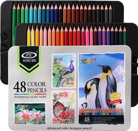 Hong Wei 48pcs Color Pencils, Advanced Color Hexagon Pencil, HW - CP - 4801GA - Al Kabayel Discount CentreHong Wei 48pcs Color Pencils, Advanced Color Hexagon Pencil, HW - CP - 4801GAColor PencilsHONG WEIAl Kabayel Discount Centre