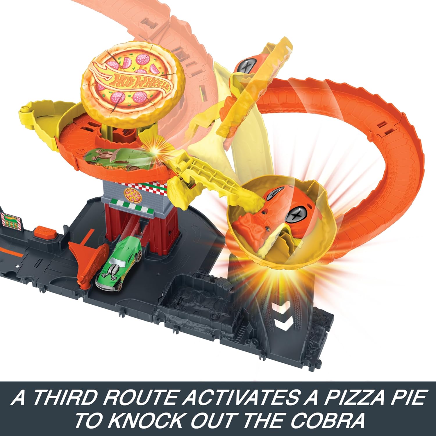 Hot Wheels Rex, Pizza Slam Cobra Attack, Connect-Expand-Create