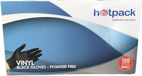 Hotpack 100pcs Powder Free Black Vinyl Gloves Small 84mm - Al Kabayel Discount CentreHotpack 100pcs Powder Free Black Vinyl Gloves Small 84mmDisposablesHOTPACKAl Kabayel Discount Centre