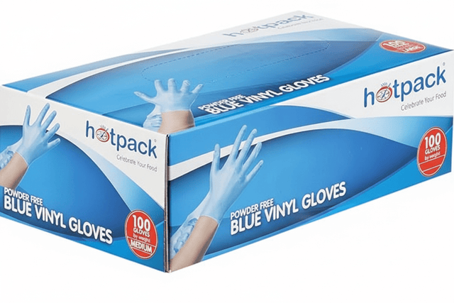 Hotpack 100pcs Powder Free Blue Vinyl Gloves Medium 94mm - Al Kabayel Discount CentreHotpack 100pcs Powder Free Blue Vinyl Gloves Medium 94mmDisposablesHOTPACKAl Kabayel Discount Centre