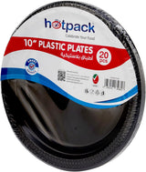 Hotpack 20pcs Round Black Plastic Plates 10" - Al Kabayel Discount CentreHotpack 20pcs Round Black Plastic Plates 10"DisposablesHOTPACKAl Kabayel Discount Centre