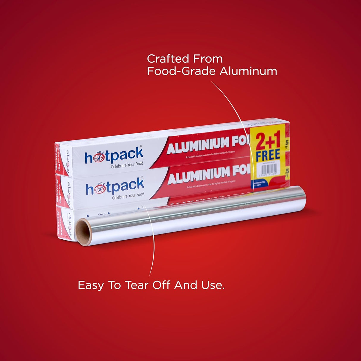 Hotpack 2+1 Aluminium Foil 7.75m*45cm, 37.5sq.ft, Cooking - Storing - Wrapping - Al Kabayel Discount CentreHotpack 2+1 Aluminium Foil 7.75m*45cm, 37.5sq.ft, Cooking - Storing - WrappingJars & Food SaversHOTPACKAl Kabayel Discount Centre