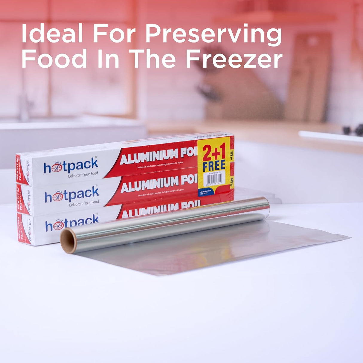 Hotpack 2+1 Aluminium Foil 7.75m*45cm, 37.5sq.ft, Cooking - Storing - Wrapping - Al Kabayel Discount CentreHotpack 2+1 Aluminium Foil 7.75m*45cm, 37.5sq.ft, Cooking - Storing - WrappingJars & Food SaversHOTPACKAl Kabayel Discount Centre