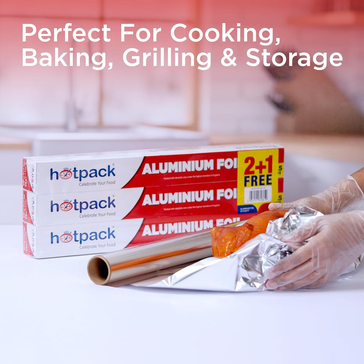 Hotpack 2+1 Aluminium Foil 7.75m*45cm, 37.5sq.ft, Cooking - Storing - Wrapping - Al Kabayel Discount CentreHotpack 2+1 Aluminium Foil 7.75m*45cm, 37.5sq.ft, Cooking - Storing - WrappingJars & Food SaversHOTPACKAl Kabayel Discount Centre
