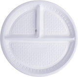 Hotpack 25pcs Round 3 Compartment Plastic Plate 10" - Al Kabayel Discount CentreHotpack 25pcs Round 3 Compartment Plastic Plate 10"DisposablesHOTPACKAl Kabayel Discount Centre