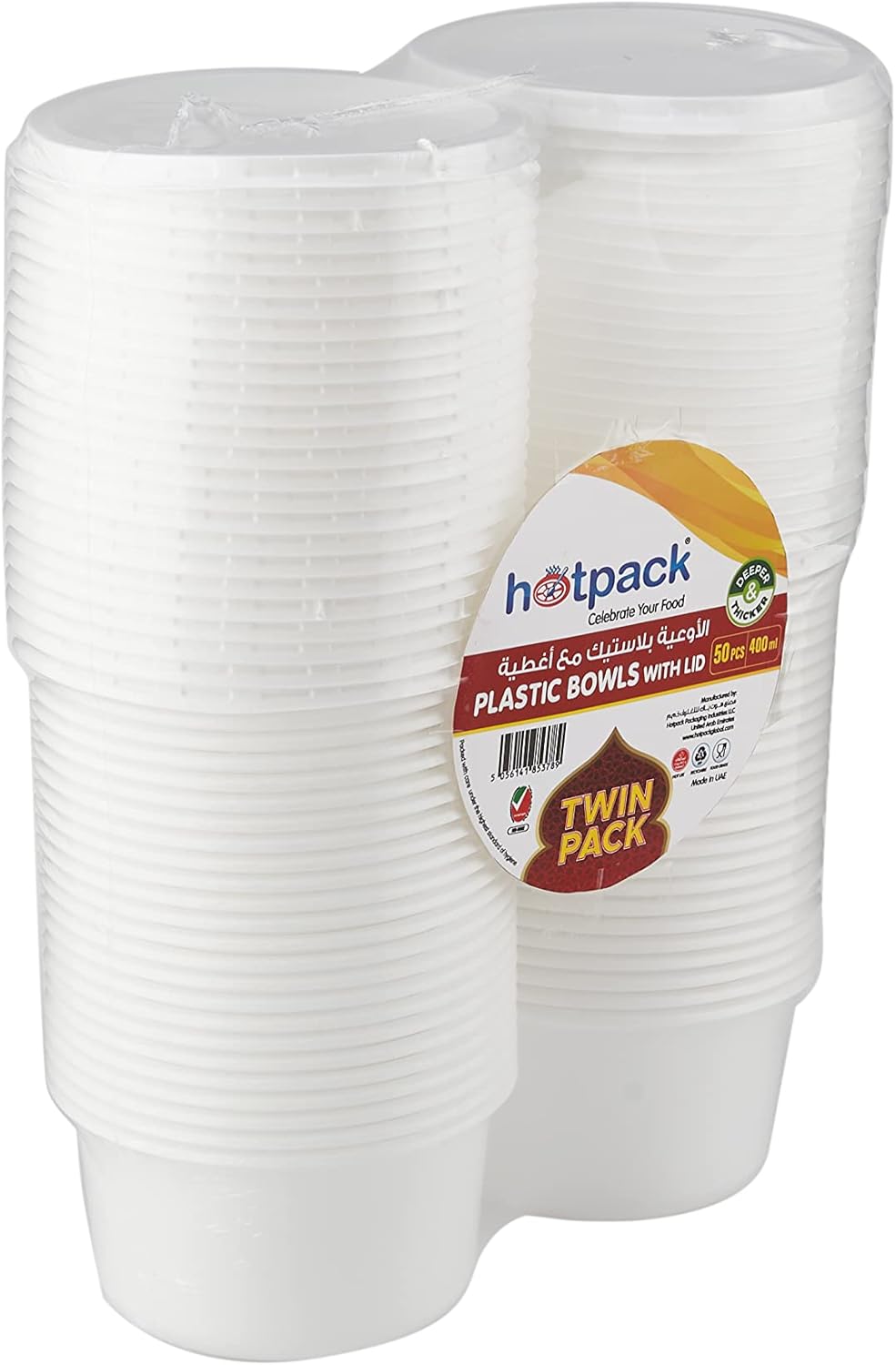 Hotpack 50pcs Round Plastic Bowl with Lid 400ml - Al Kabayel Discount CentreHotpack 50pcs Round Plastic Bowl with Lid 400mlDisposablesHOTPACKAl Kabayel Discount Centre