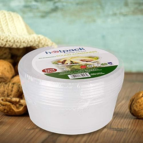 Hotpack 5pcs Microwaveable Round Containers 250ml - Al Kabayel Discount CentreHotpack 5pcs Microwaveable Round Containers 250mlDisposablesHOTPACKAl Kabayel Discount Centre