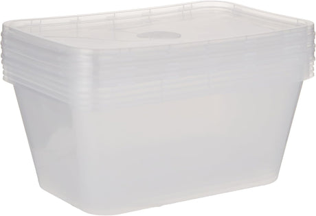 Hotpack 5pcs Rectangular Microwaveable Container with Lid 1000ml - Al Kabayel Discount CentreHotpack 5pcs Rectangular Microwaveable Container with Lid 1000mlDisposablesHOTPACKAl Kabayel Discount Centre