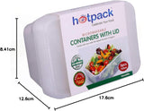 Hotpack 5pcs Rectangular Microwaveable Container with Lid 750ml - Al Kabayel Discount CentreHotpack 5pcs Rectangular Microwaveable Container with Lid 750mlDisposablesHOTPACKAl Kabayel Discount Centre