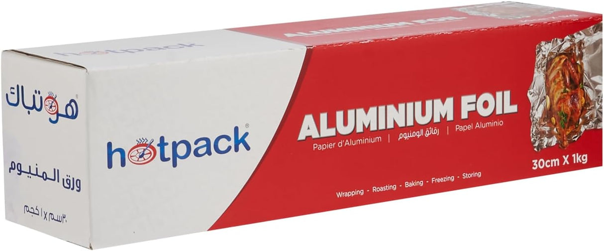 Hotpack Aluminium Foil 300mm Width, 1000g Gross Weight, Cooking - Storing - Wrapping - Al Kabayel Discount CentreHotpack Aluminium Foil 300mm Width, 1000g Gross Weight, Cooking - Storing - WrappingJars & Food SaversHOTPACKAl Kabayel Discount Centre