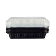 Hotpack Classique Range 5pcs Rectangular Black Base Container with Lid 58oz - Al Kabayel Discount CentreHotpack Classique Range 5pcs Rectangular Black Base Container with Lid 58ozDisposablesHOTPACKAl Kabayel Discount Centre