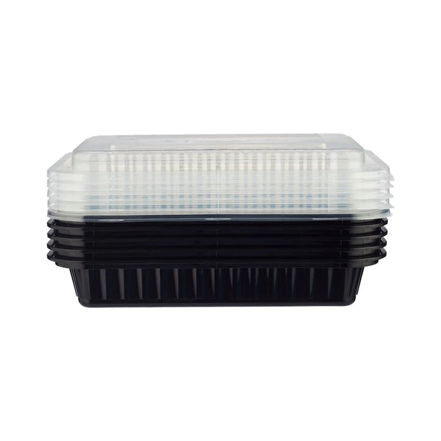 Hotpack Classique Range 5pcs Rectangular Black Base Container with Lid 58oz - Al Kabayel Discount CentreHotpack Classique Range 5pcs Rectangular Black Base Container with Lid 58ozDisposablesHOTPACKAl Kabayel Discount Centre