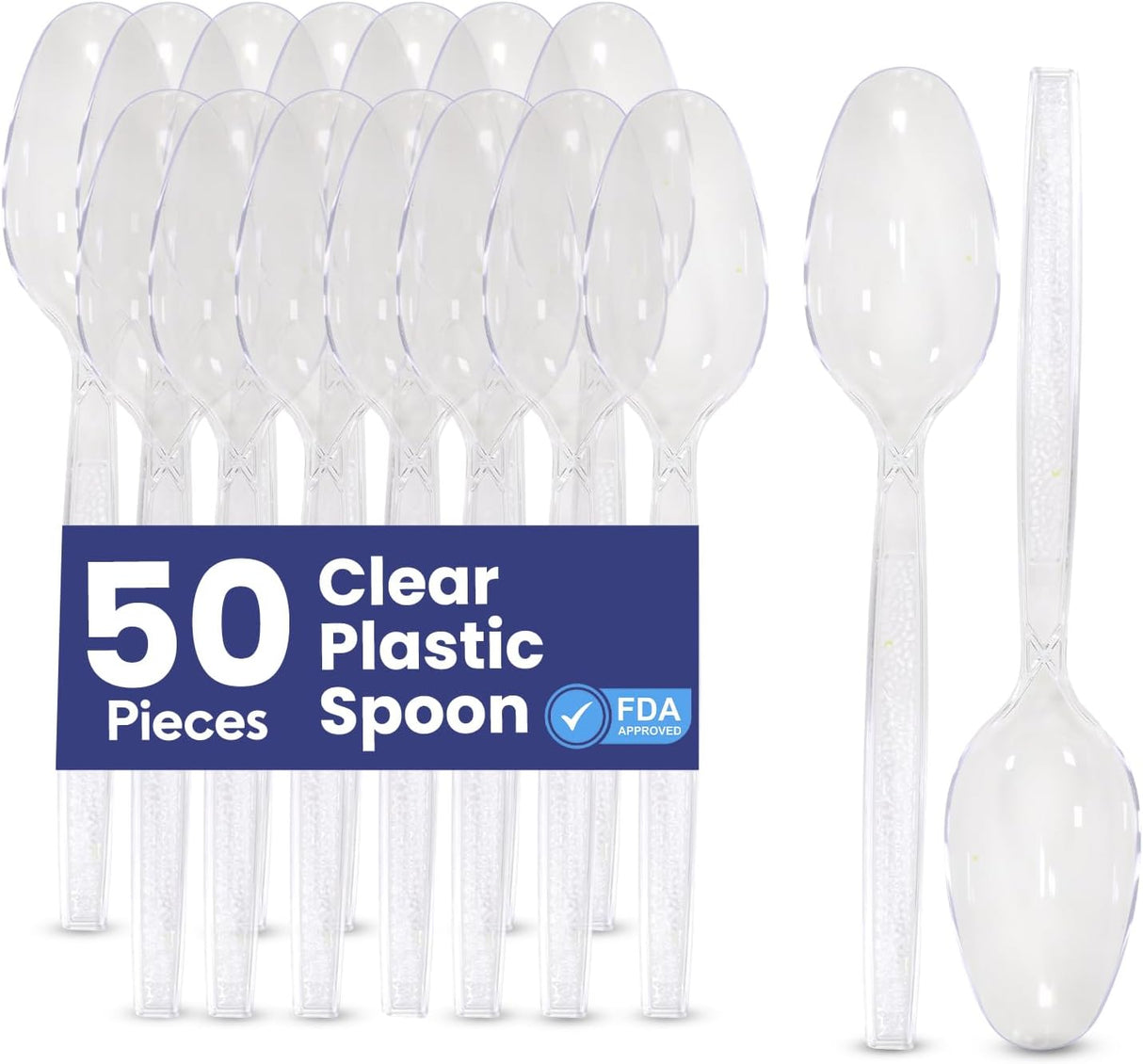 Hotpack Disposable Plastic Spoons 50pcs – Clear Transparent - Al Kabayel Discount CentreHotpack Disposable Plastic Spoons 50pcs – Clear TransparentDisposablesHOTPACKAl Kabayel Discount Centre