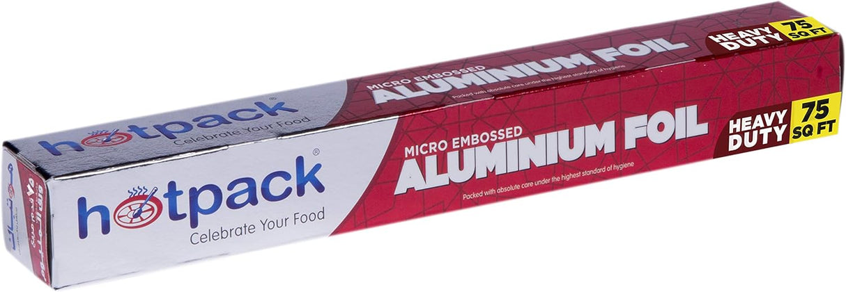 Hotpack Micro Embossed Heavy Duty Aluminium Foil 23.25m*30cm, 75sq.ft, Cooking - Storing - Wrapping - Al Kabayel Discount CentreHotpack Micro Embossed Heavy Duty Aluminium Foil 23.25m*30cm, 75sq.ft, Cooking - Storing - WrappingJars & Food SaversHOTPACKAl Kabayel Discount Centre