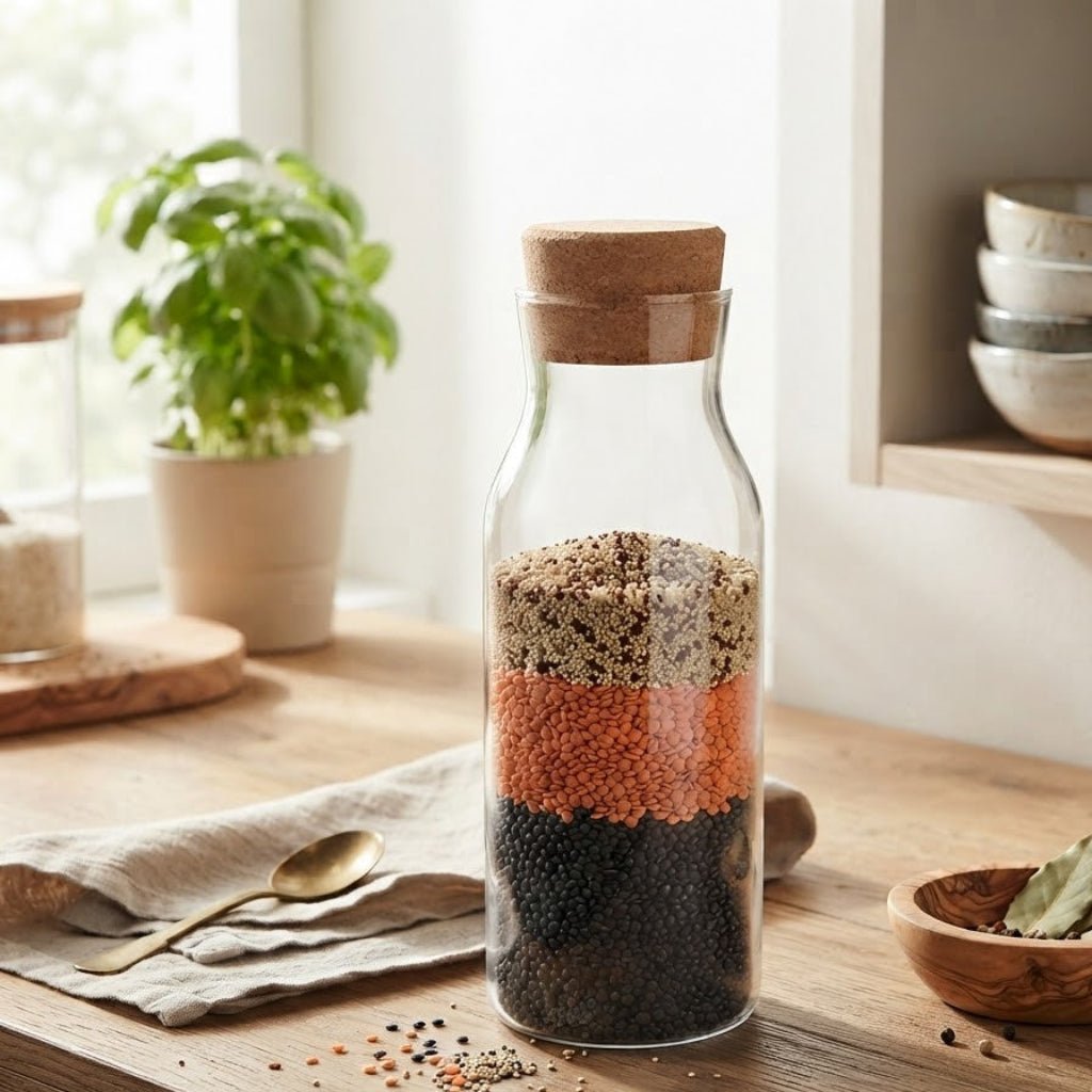 House Mart Glass Bottle with Cork Lid - 1100ml - Al Kabayel Discount CentreHouse Mart Glass Bottle with Cork Lid - 1100mlJars & Food SaversHOUSE MARTAl Kabayel Discount Centre