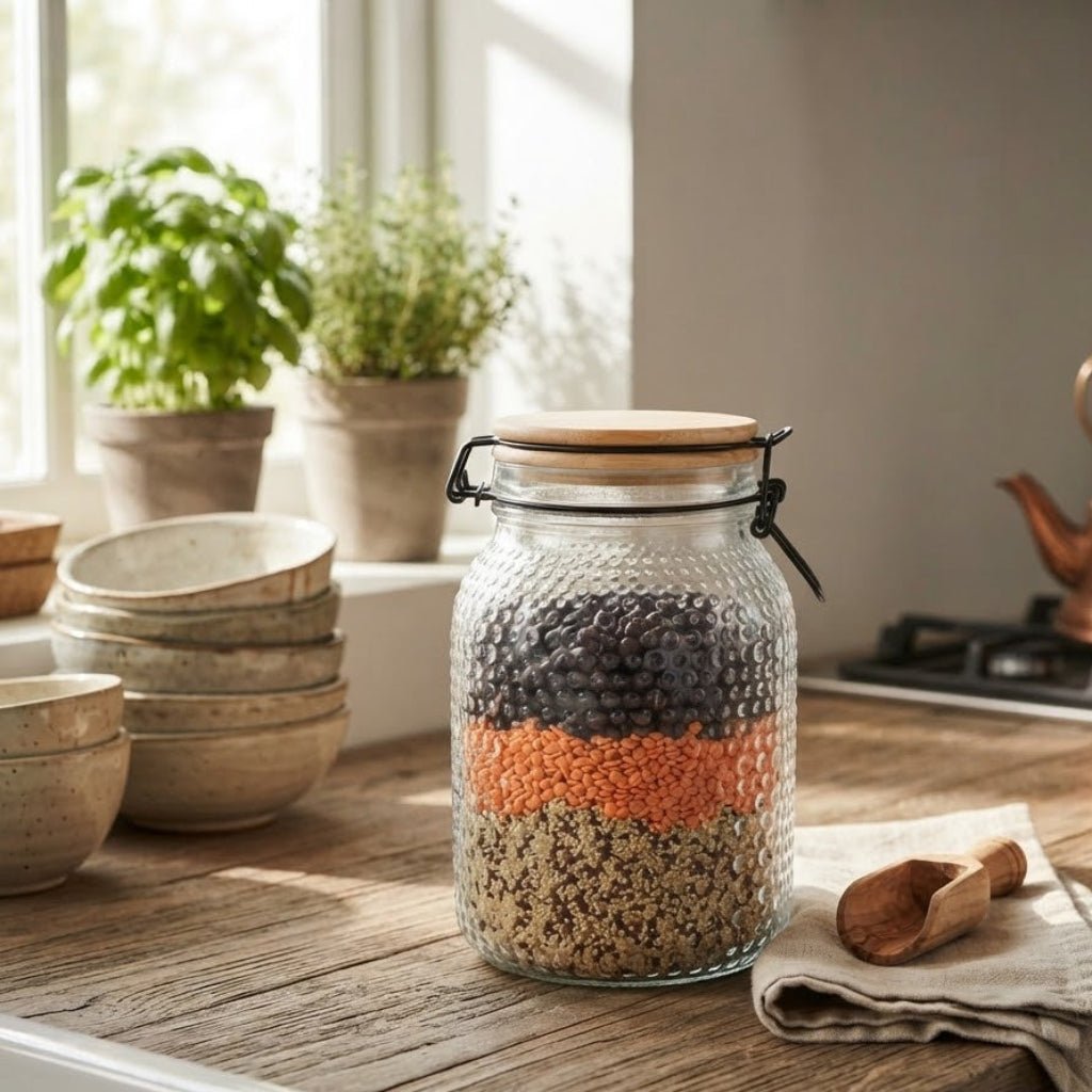 House Mart Glass Jar with Clip Lid - 1900ml - Al Kabayel Discount CentreHouse Mart Glass Jar with Clip Lid - 1900mlJars & Food SaversHOUSE MARTAl Kabayel Discount Centre