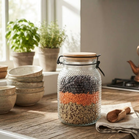 House Mart Glass Jar with Clip Lid - 1900ml - Al Kabayel Discount CentreHouse Mart Glass Jar with Clip Lid - 1900mlJars & Food SaversHOUSE MARTAl Kabayel Discount Centre