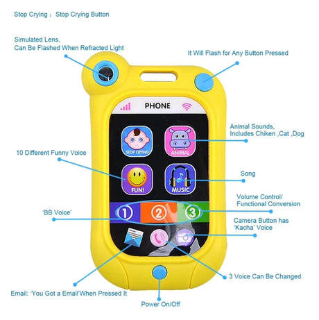 Huanger Intelligent Mobile Phone Playset with Music Rhythm, Multifunctional Phone for Kids Over 6 Months - Al Kabayel Discount CentreHuanger Intelligent Mobile Phone Playset with Music Rhythm, Multifunctional Phone for Kids Over 6 MonthsBaby & toddler toysHUANGERAl Kabayel Discount Centre