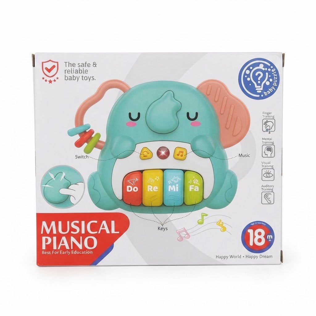 Huanger Musical Piano Elephant Baby Toy – Early Education Keyboard with Lights & Sounds (Do Re Mi Fa) - Al Kabayel Discount CentreHuanger Musical Piano Elephant Baby Toy – Early Education Keyboard with Lights & Sounds (Do Re Mi Fa)ToysHUANGERAl Kabayel Discount Centre