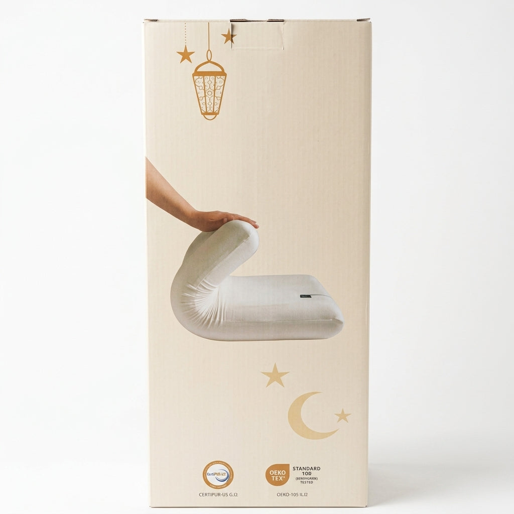 Memory Foam Pillow, White, 70 × 42 × 10 cm