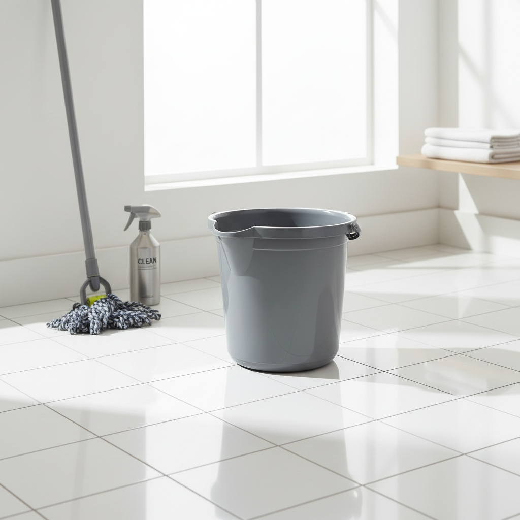 Polytime Plastic Bucket – 10 Litre - Grey / Beige / White