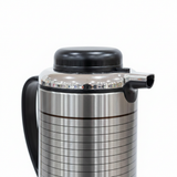 Kitchen Mark Silver & Black Stainless Steel Vacuum Flask - 1300ml / 1600ml
