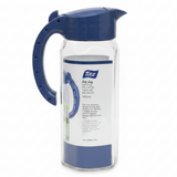 Titiz Alâ Jug 1500ml | Clear Glass Water Jug with Flip Lid | Kitchen Carafe | Navy blue,White,Grey |