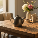 Porcelain Grey Coffee Pot 700ml | Premium Ceramic Teapot for Home, Café & Gifting