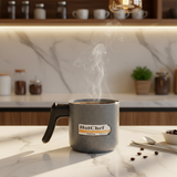 HotChef سخان قهوة غير لاصق باللون الرمادي - 12 سم |