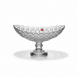 Sakura Crystal Clear Glass Footed Fruit Bowl - 36×22 cm