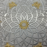 صينية تقديم مستطيلة معدنية فضية وذهبية من ويندسيرا - 45×35 سم