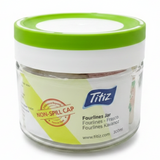Titiz Fourlines Borosilicate Glass Storage Jar with Non-Spill Airtight Plastic Lid – 300ml | Green / Blue / Red / Black
