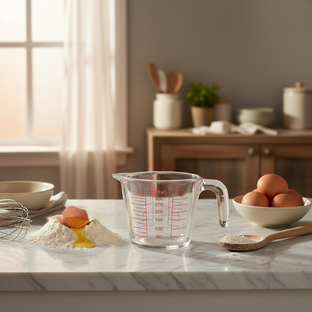 RK Glass Measuring Cup 350ml — Crystal Clear Precision Pouring Jug