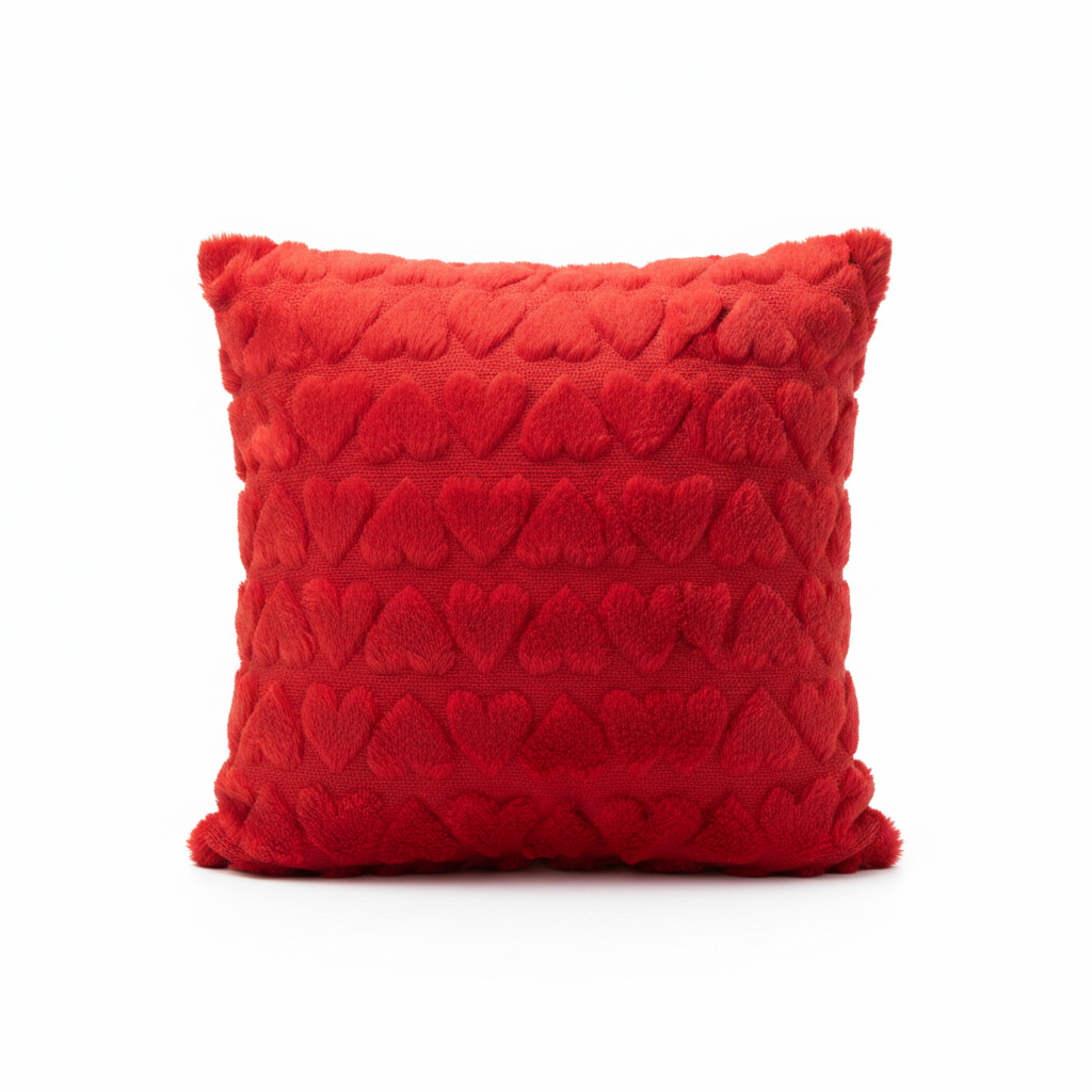 Evlen Soft Cushion –  40×40cm - Pink / Red / Green / Beige