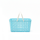 Mini Plastic Basket with Handle – 26×16cm -  Lime Green / Light Blue