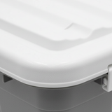 Esqube Plastic Storage Box with Lid & Handle – 25 Litre - Grey / Light Blue / Pink / Sage Green