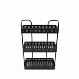 Brown Metal 3-Tier Storage Rack - 55×35×15cm
