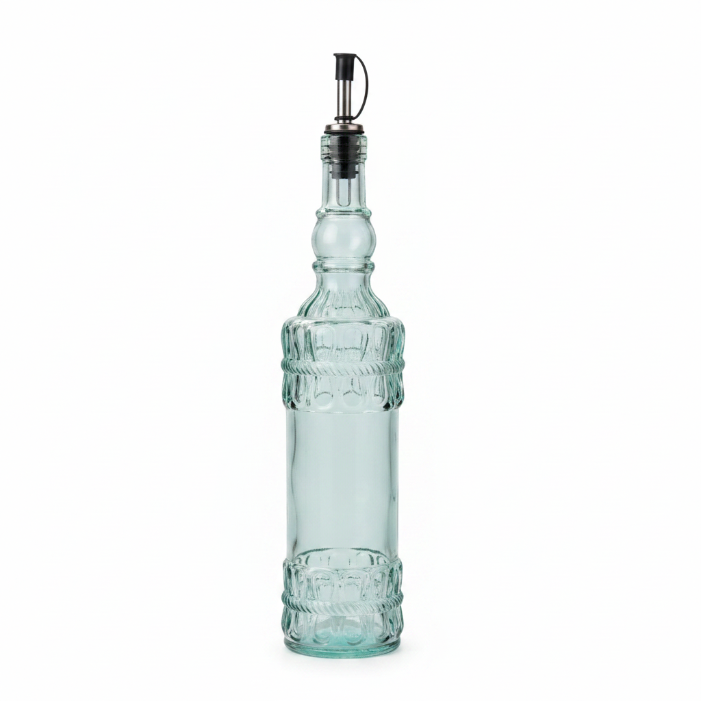 Glass Oil & Vinegar Bottle with Pourer - 700ml