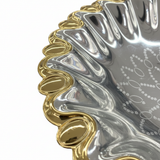 Germax Gold & Silver Metal Footed Serving Tray – 28cm
