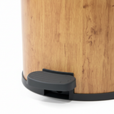 Wood Finish Plastic Pedal Dustbin – 35×25cm