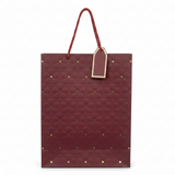 Elegant Paper Gift Bag with Gold Polka Dots & Twisted Rope Handles | Large 40×30cm |