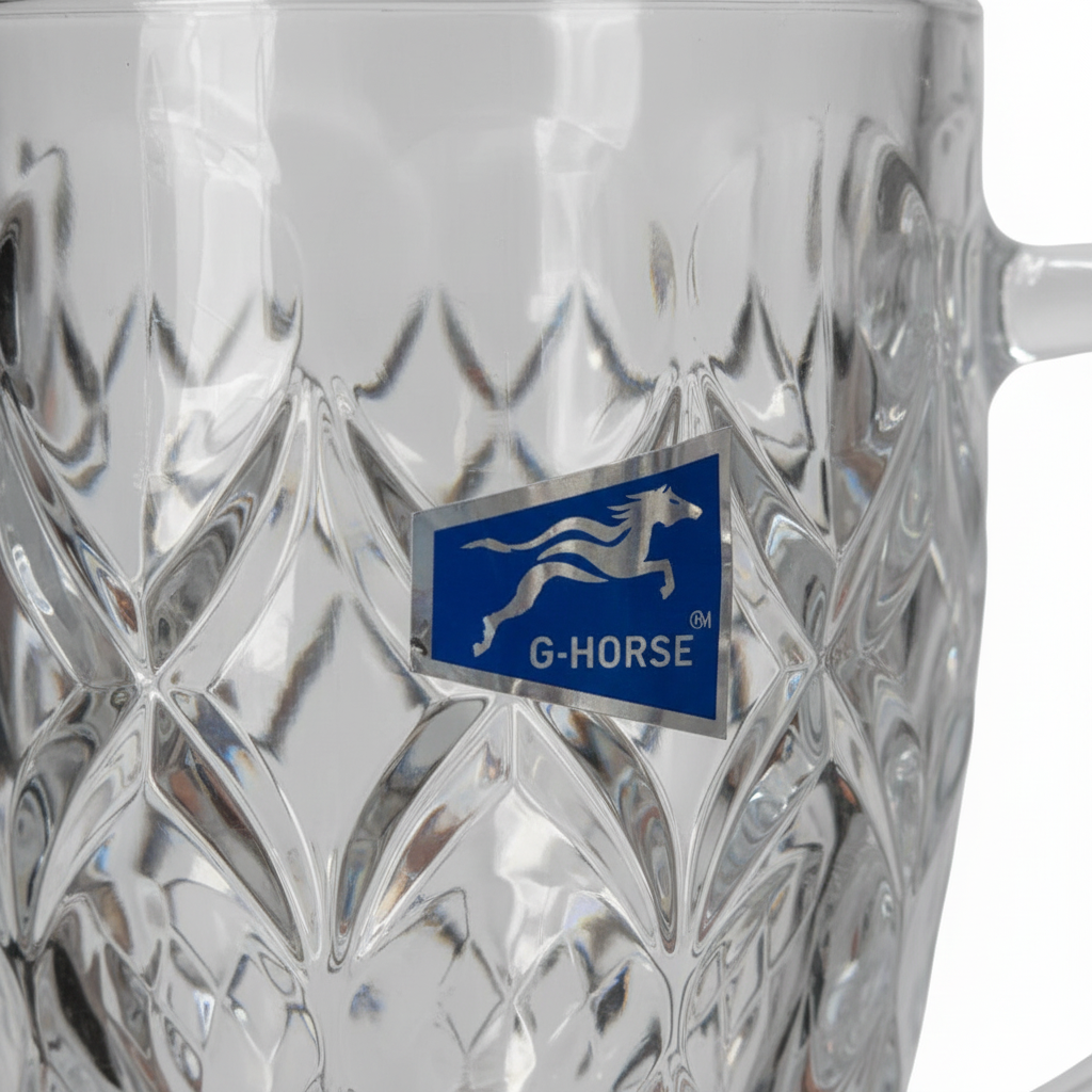 G-Horse Crystal Clear Glass Mug - 200ml