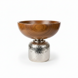 Metal Footed Wooden Bowl -30×30cm