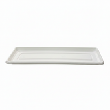 Family Plastic Winny Rectangular Planter Pot with Tray - 60×20 cm - White / Brown