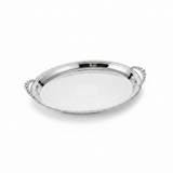 Pilsco Silver Metal Oval Serving Tray - 45×32cm