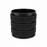 Amin Black Metal Planter Pot with Woven Rope Texture -  26×26cm / 24×24cm